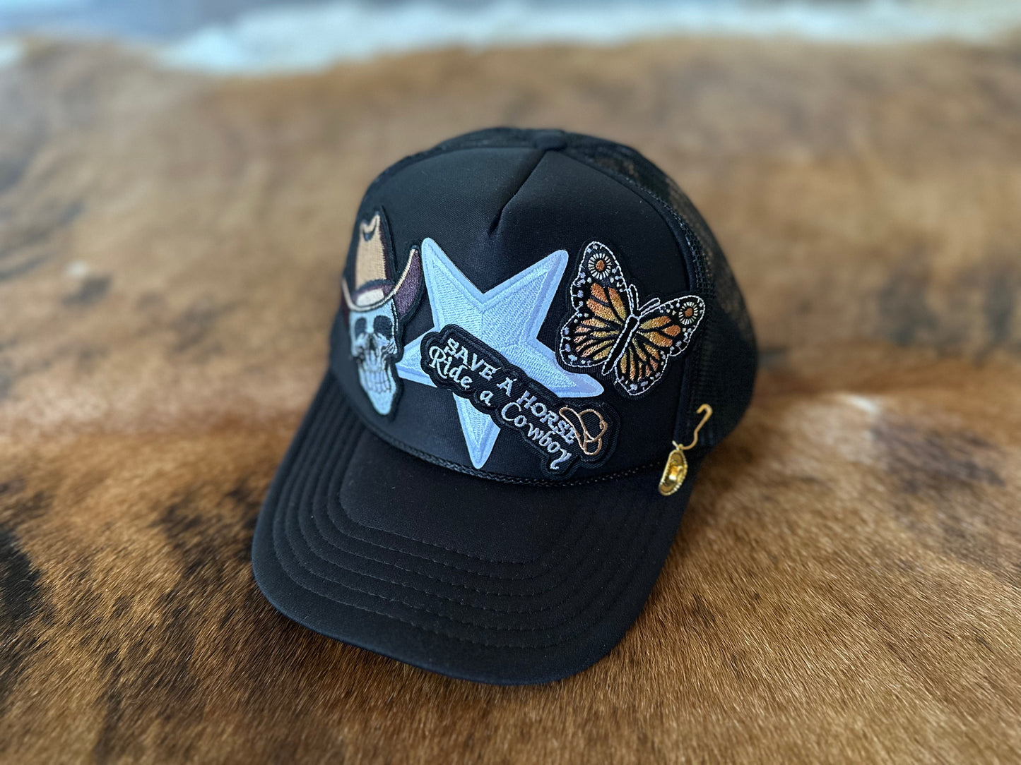 SAVE A HORSE RIDE A COWBOY TRUCKER HAT