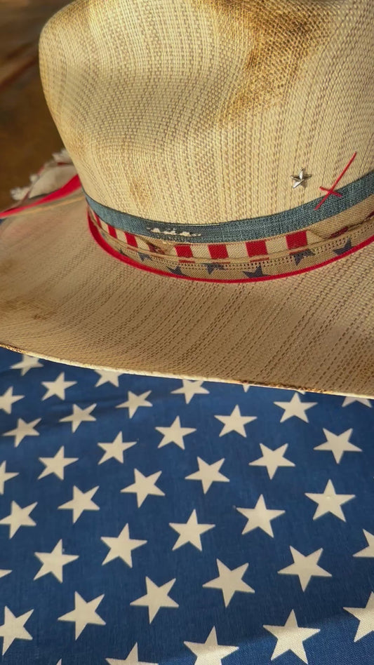 WILD AND FREE STRAW COWBOY HAT 🇺🇸